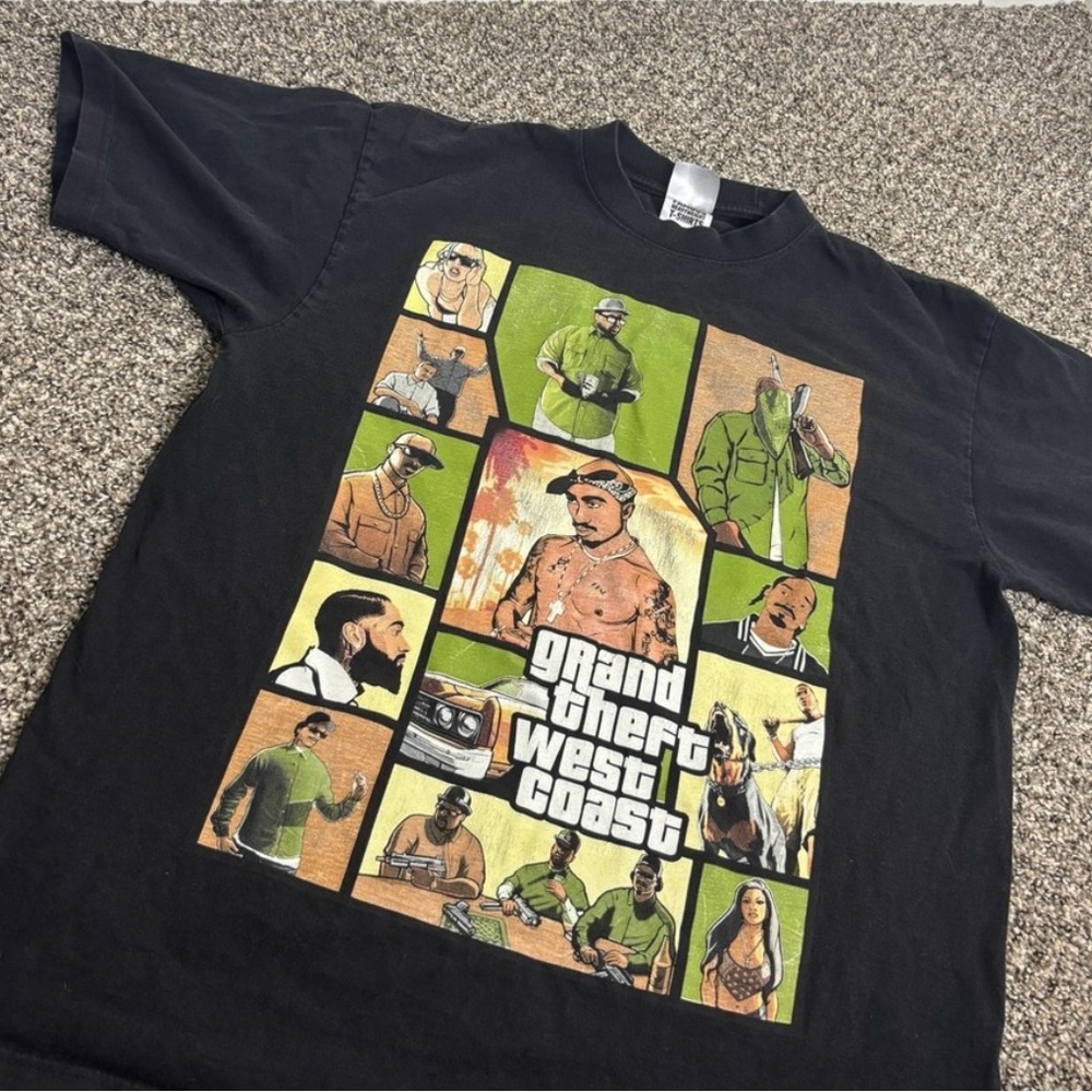 Graphic Black T-Shirt with Colorful Design